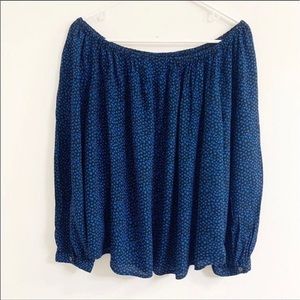 Gap Blue Hearts Off The Shoulder Top